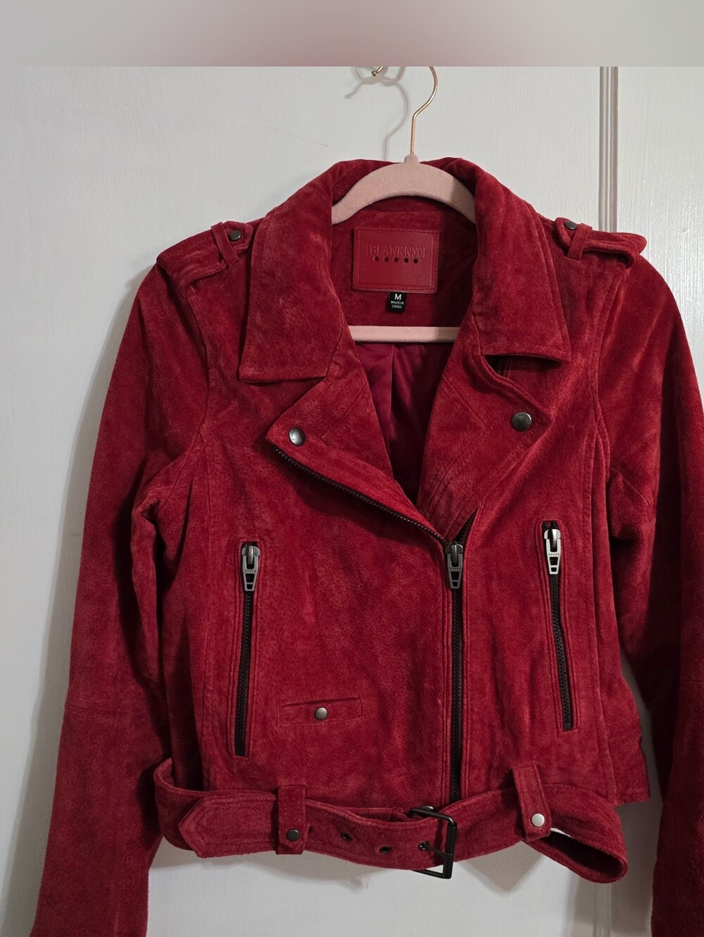 BlankNYC Women's Suede Moto Jacket